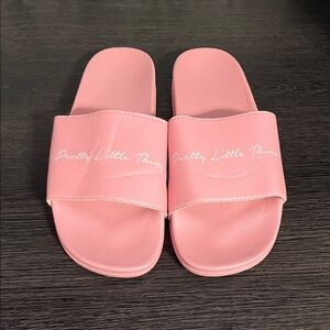 PrettyLittleThing Pink Slide Sandals